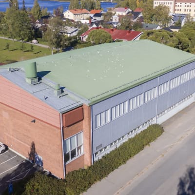 Oulun urheilutalo ilmasta kuvattuna.