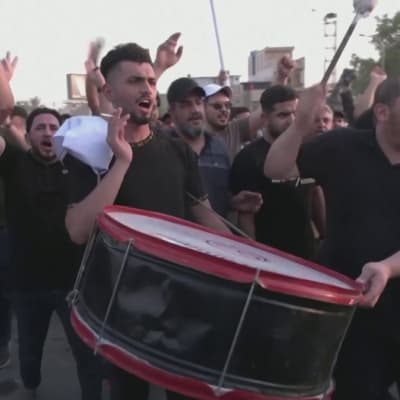 Iran-mieliset osoittivat mieltään Bagdadissa 