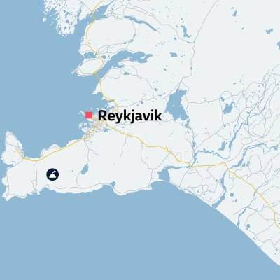Karta över Island och Reykjavik.