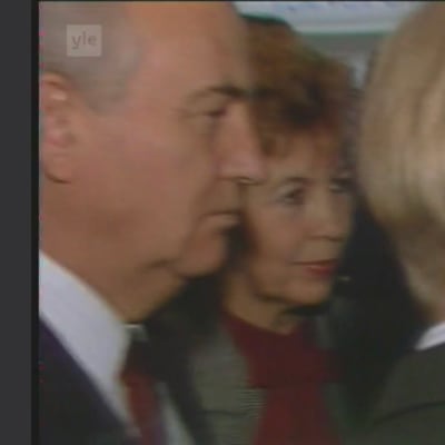 Mihail Gorbatshov vieraili Oulun Teknologiakylässä v. 1989. 