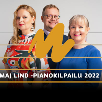Maj Lind -pianokilpailun 2022 toimittajat Lotta Emanuelsson, Niklas Pokki ja Riikka Holopainen.