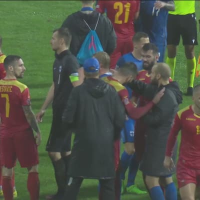 Tunteet kuumenivat Montenegron ja Huuhkajien ottelun jälkeen 