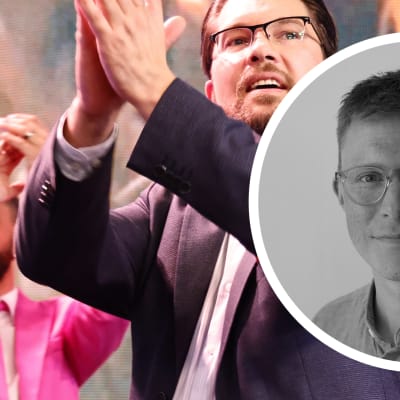 Jimmie Åkesson applåderar.
