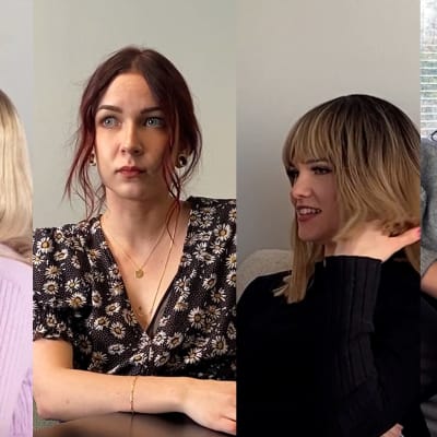 Ett collage med fyra kvinnor.
