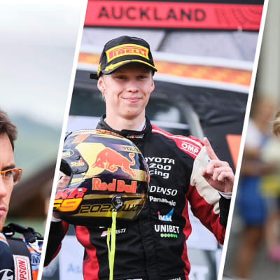 Thierry Neuville, Kalle Rovanperä ja Ott Tänak