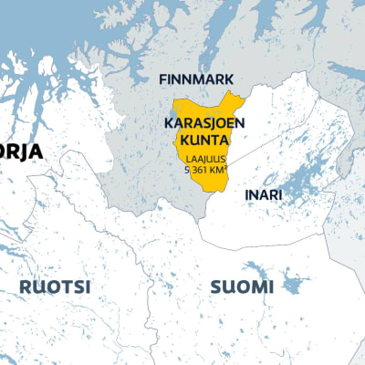 Kaarasjoen kunta kartalla.