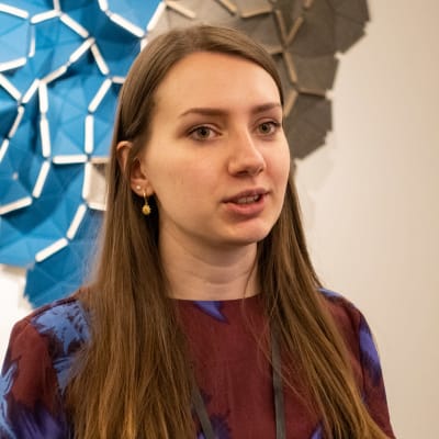 SU:s ordförande Julia Ståhle vid förbundets kongress i Åbo.