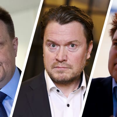 Kuvayhdistelmässä Jääkiekkoliiton puheenjohtaja Harri Nummela, SM-liiga Oy:n toimitusjohtaja Mikko Pulkkinen ja Pelaajayhdistyksen puheenjohtaja Teemu Ramstedt.