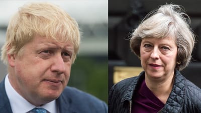 Boris Johnson och Theresa May.
