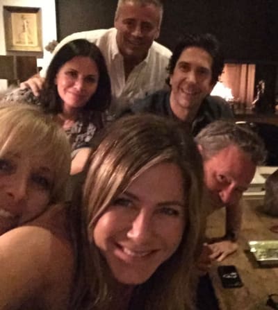 Skådespelarna i Friends, fotografi från 2019, taget från Instagram.