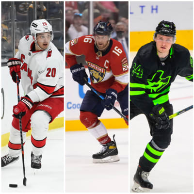 Sebastian Aho, Aleksander Barkov, Roope Hintz och Mikael Granlund.