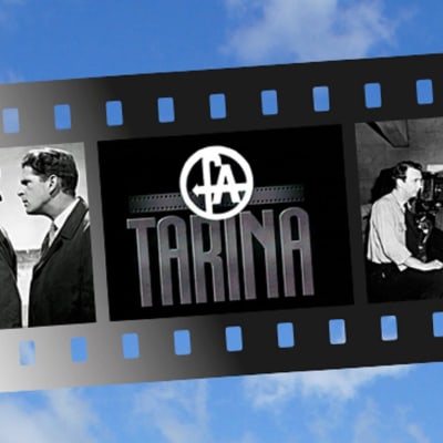 Filminauha, jossa kuvia Fennada-filmeistä. Keskellä lukee FA Tarina.
