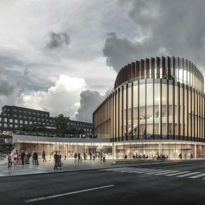 Visionsbild över Åbos planerade konserthus.