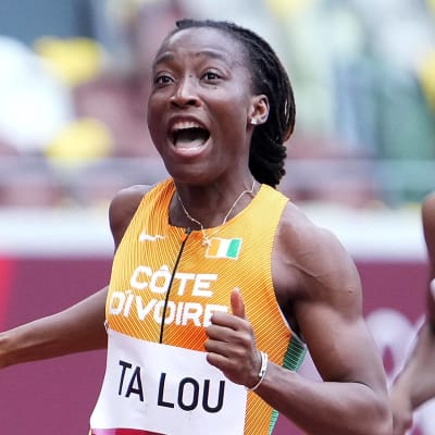 Marie Josée Ta Lou jublar i OS.
