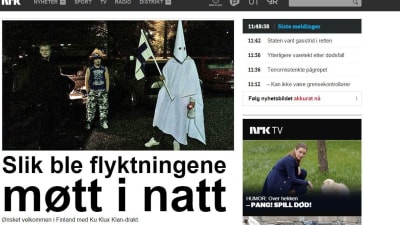 NRK: s artikel om flyktingar som attackerades i Lahtis