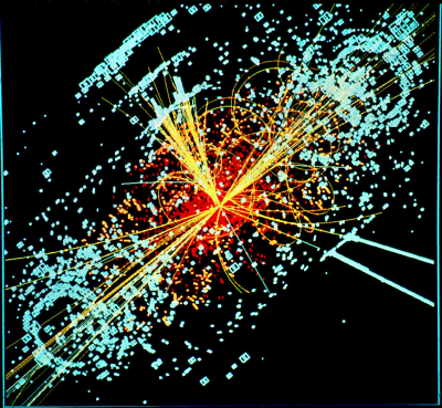 Partikelkollisioner förevigade med Large Hadron Collider.