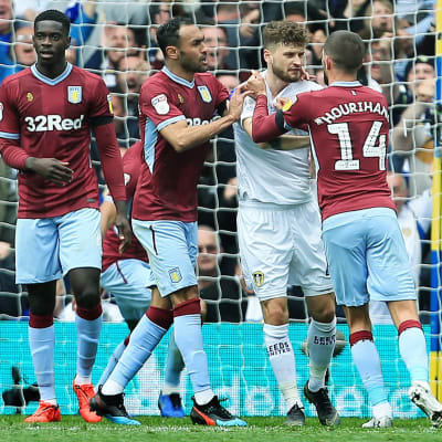 Slagsmål mellan Leeds och Aston Villa.