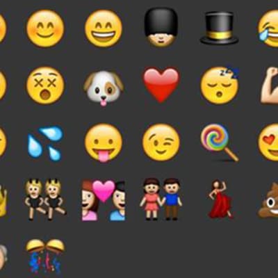 Bild på olika emojis.