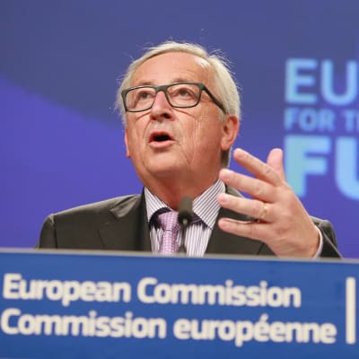 EU-komission puheenjohtaja Jean-Claude Juncker piti tiedotustilaisuutta EU:n budjettiesityksen tiimoilta Brysselissä 2. toukokuuta 2018.