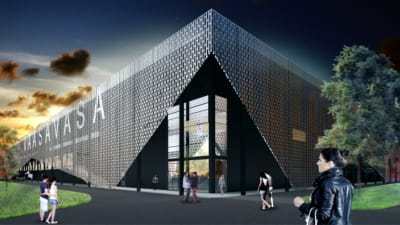 Vision om hur den nya arenan i Sandviken kommer att se ut.