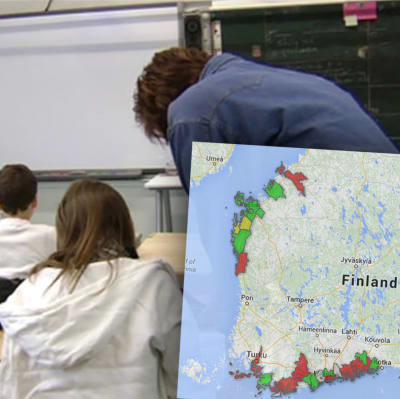 Karta över kommunernas sparplaner gällande skolgångsbiträden
