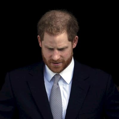 Prins Harry, hertigen av Sussex, vid Buckingham Palace den 16 januari. 