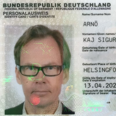 Kaj Arnös tyska identiteteskort