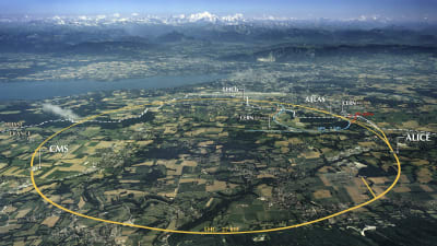 Large Hadron Collider utanför Genève.