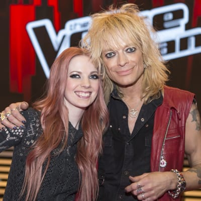Jennie Storbacka med sin coach Michael Monroe.