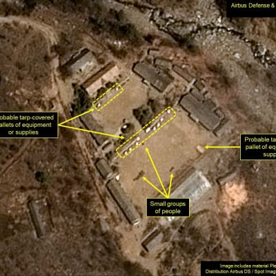 Satellitbild av Nordkoreas testanläggning