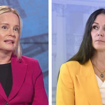 Riikka Purra ja Lulu Ranne kollaasikuvassa.