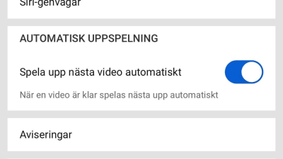 Automatisk uppspelning på Youtube