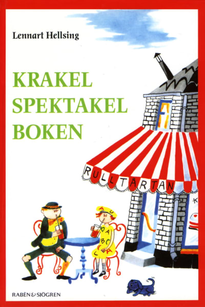 Bokomslaget till barnboken Krakel Spektakel boken av Lennart Hellsing.