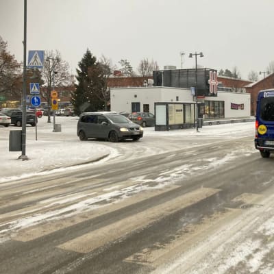 Kankaanpään keskustaa joulukuussa 2021.
