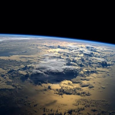 Bild på jorden taget från den internationella rymdstationen ISS