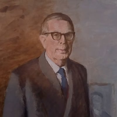 Porträtt av kemisten och nobelisten A.I. Virtanen.