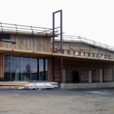 Jokioisten Leivän uusi toimitalo rakennusvaiheessaan vuonna 2013