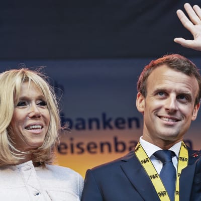 Ranskan presidentti Emmanuel Macron ja hänen puolisonsa Brigitte Macron.