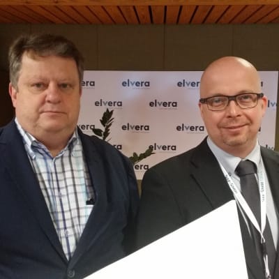 Elveran toimitusjohtaja Arto Nieminen ja hallituksen puheenjohtaja Markus Tykkyläinen.