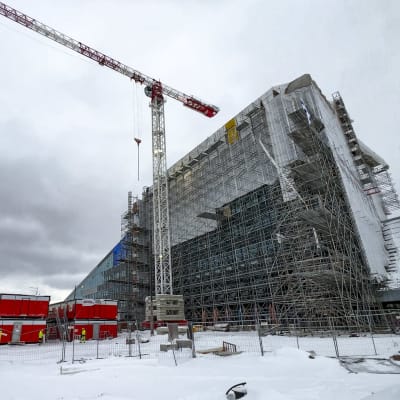 Xamkin Kotkan kampuksen rakennustyömaa.