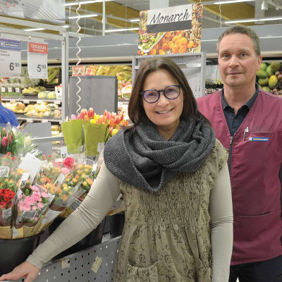 Minna och Jan Hautala blir de nya köpmännen i den nya k-marketen i Ekenäs.