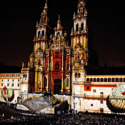 Katedralen i Santiago de Compostela vid Jakobsfestligheterna 2012