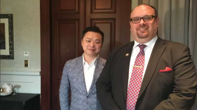 Lucas Jin Chang och Christoffer Perret.