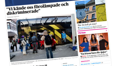 Skärmdump från Dagens Nyheters hemsida