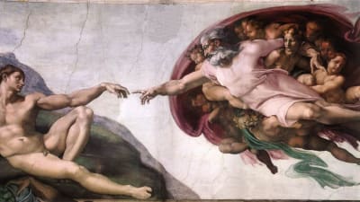 michelangelo kända målning på sixtinska kapellets tak