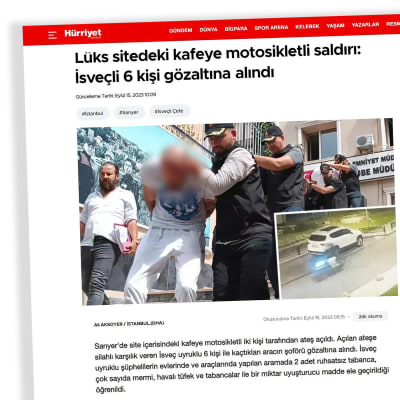 Kuvakaappaus turkkilaiselta Hürriyet verkkosivulta.