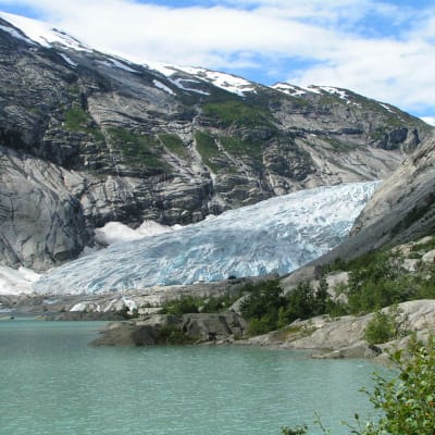 Glaciären Nigardsbreeni västra Norge.
