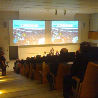 Den öppna föreläsningen lockade fullt auditorium.