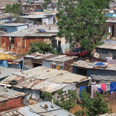 A shanty town in Soweto, South Africa.