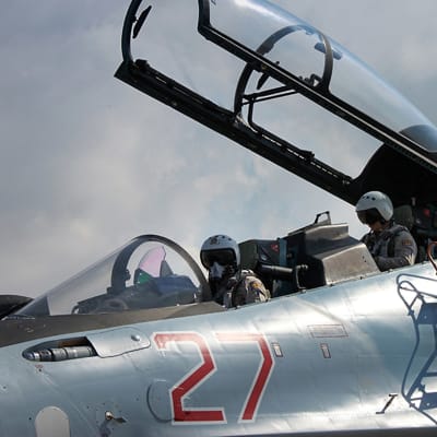 Ryskt stridsflygplan i Syrien.